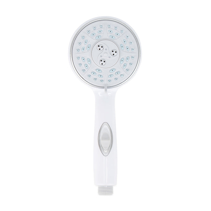 White Camco RV/Marine Shower Head 43711 with On/Off Switch - Straight Front View | United RV Parts