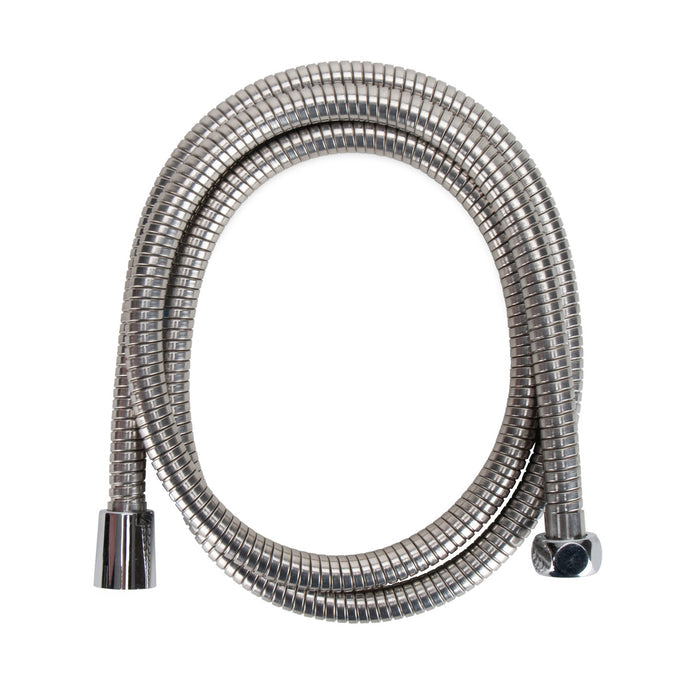 Chrome Stainless Steel RV Shower Hose 43716 - Coiled Top View | United RV Parts