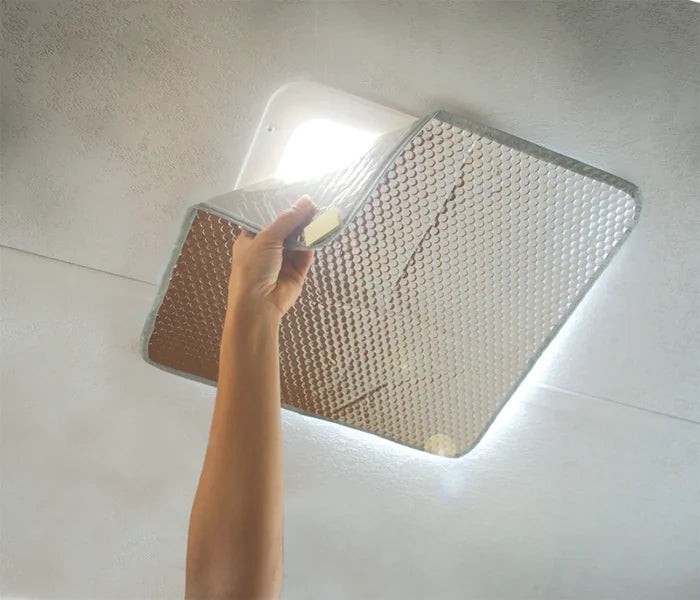 Camco Sunshield Reflective Vent Cover - Installation View | United RV Parts