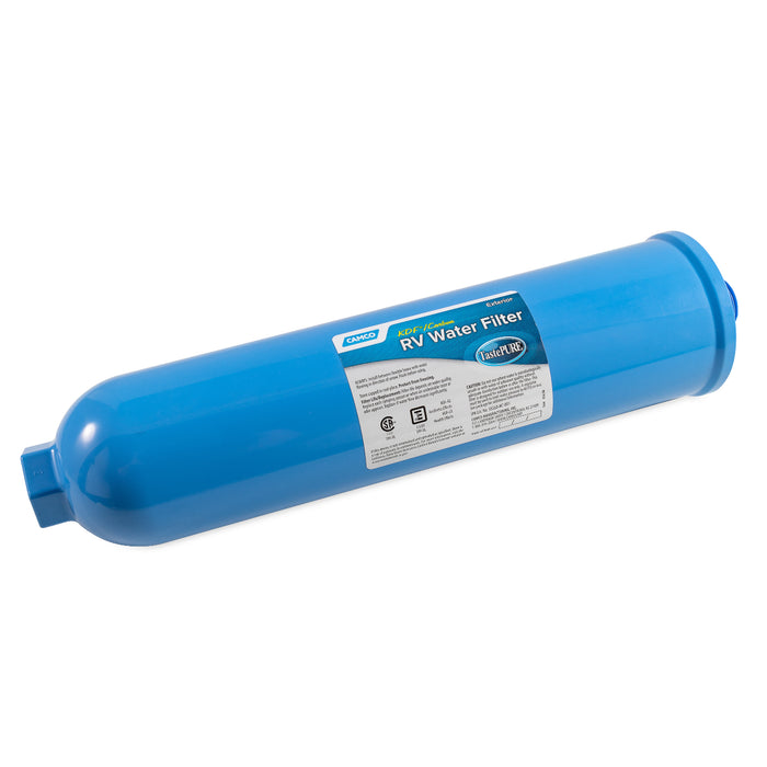 Blue Camco TastePURE XL RV Water Filter - Horizontal Product View | United RV Parts