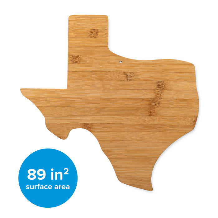 Camco Bamboo Texas Cutting Board 53113 - 89 sq in Surface Area Detail | United RV Parts