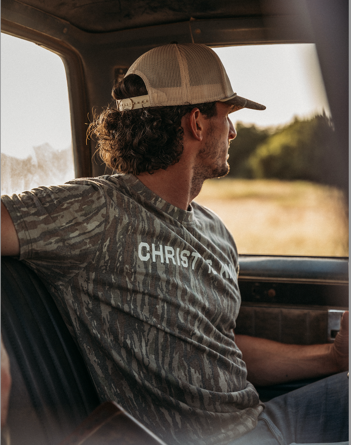 Camo Christ Is King Tee
