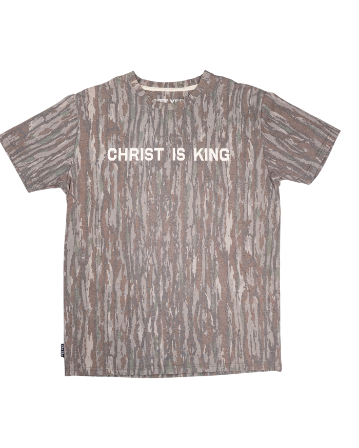 Camo Christ Is King Tee