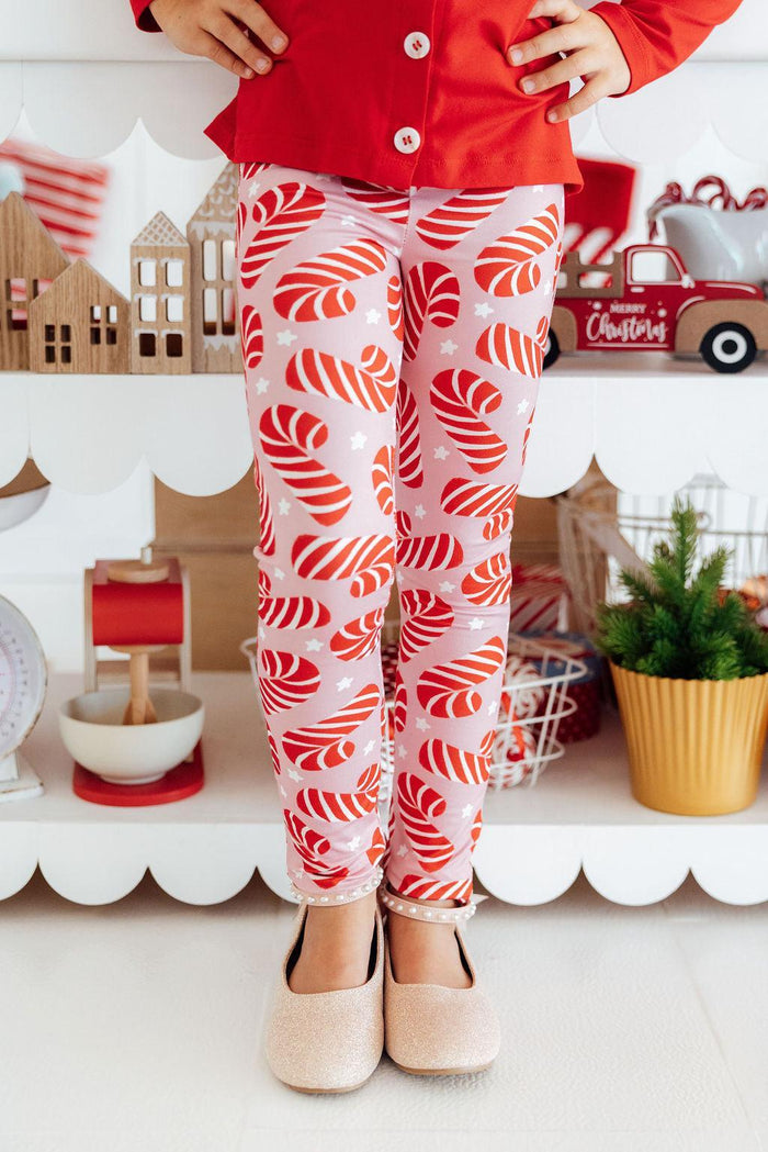 (V) Candy Canes Leggings-Mila & Rose ®