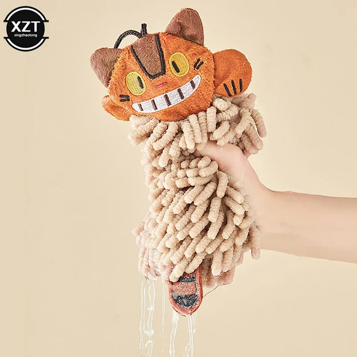 Cartoon Animal Cat Hand Towel