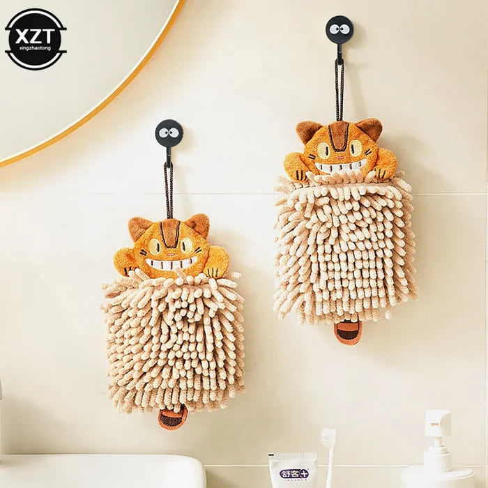 Cartoon Animal Cat Hand Towel