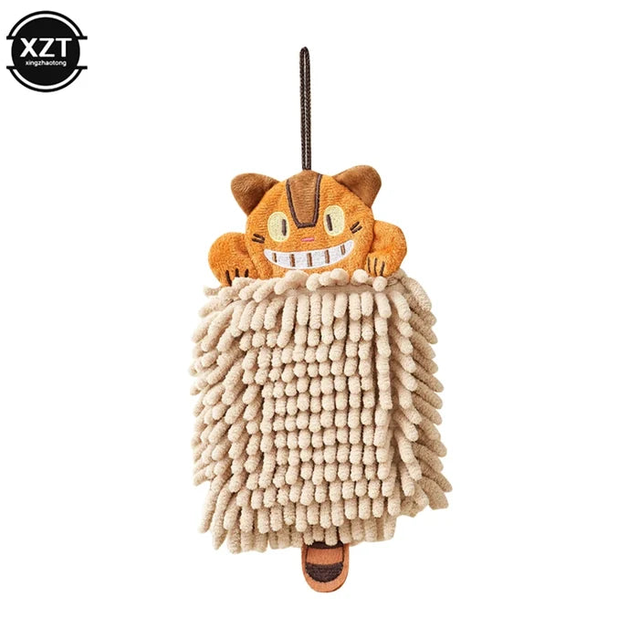 Cartoon Animal Cat Hand Towel