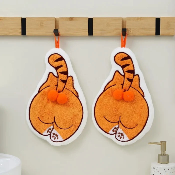 Cartoon Animals Balls Hand Towel