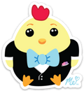 Chicken Family Dad Die Cut Sticker