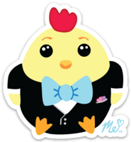 Chicken Family Dad Die Cut Sticker