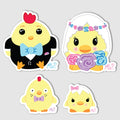 "Chicken Family" Vinyl Decal Set of 4