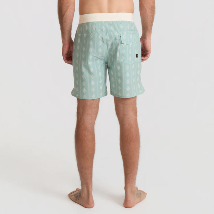 Assortment of Roark adventure-ready boardshorts and trunks stylishly displayed for outdoor and travel enthusiasts.