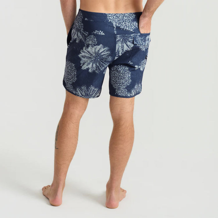 Roark navy adventure-ready boardshorts ideal for travel and outdoor activities.