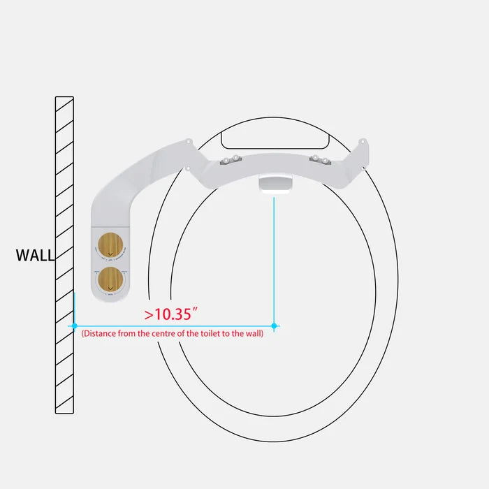 RV Toilet Bidet Installation Diagram - Measurement Guide | United RV Parts