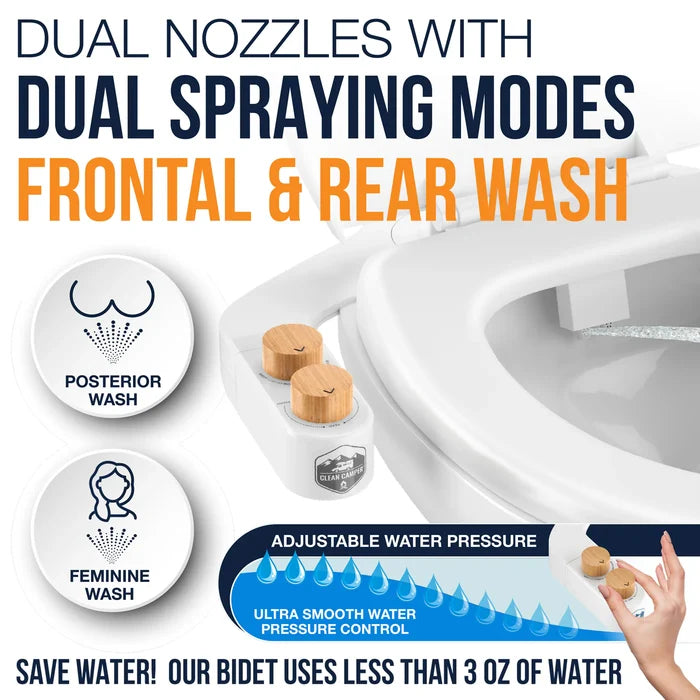 Clean Camper RV Bidet Dual Nozzles Feature - Pressure Control Detail | United RV Parts
