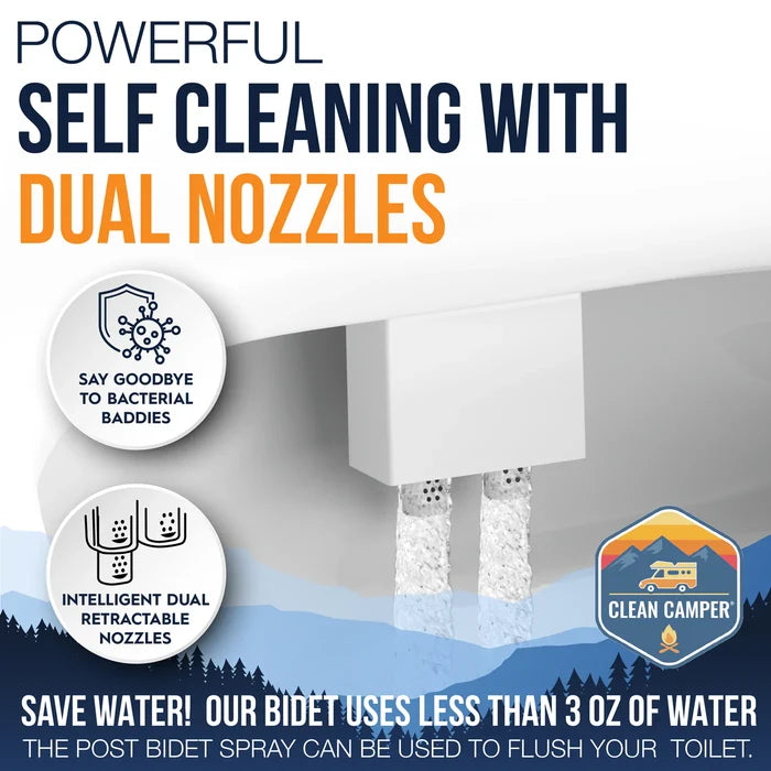 Self Cleaning Dual Nozzles - RV Bidet Water Conservation Feature | United RV Parts