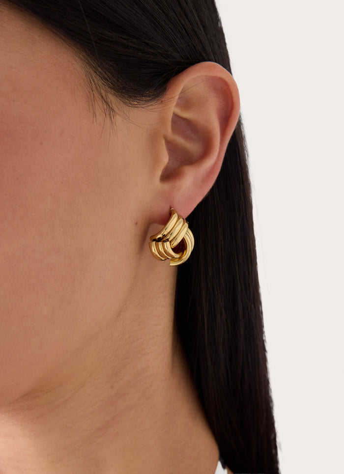 Clean Cut Earrings - Gold