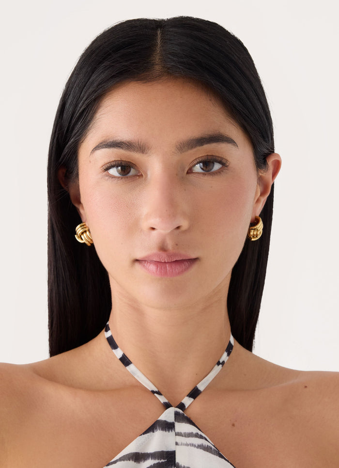 Clean Cut Earrings - Gold