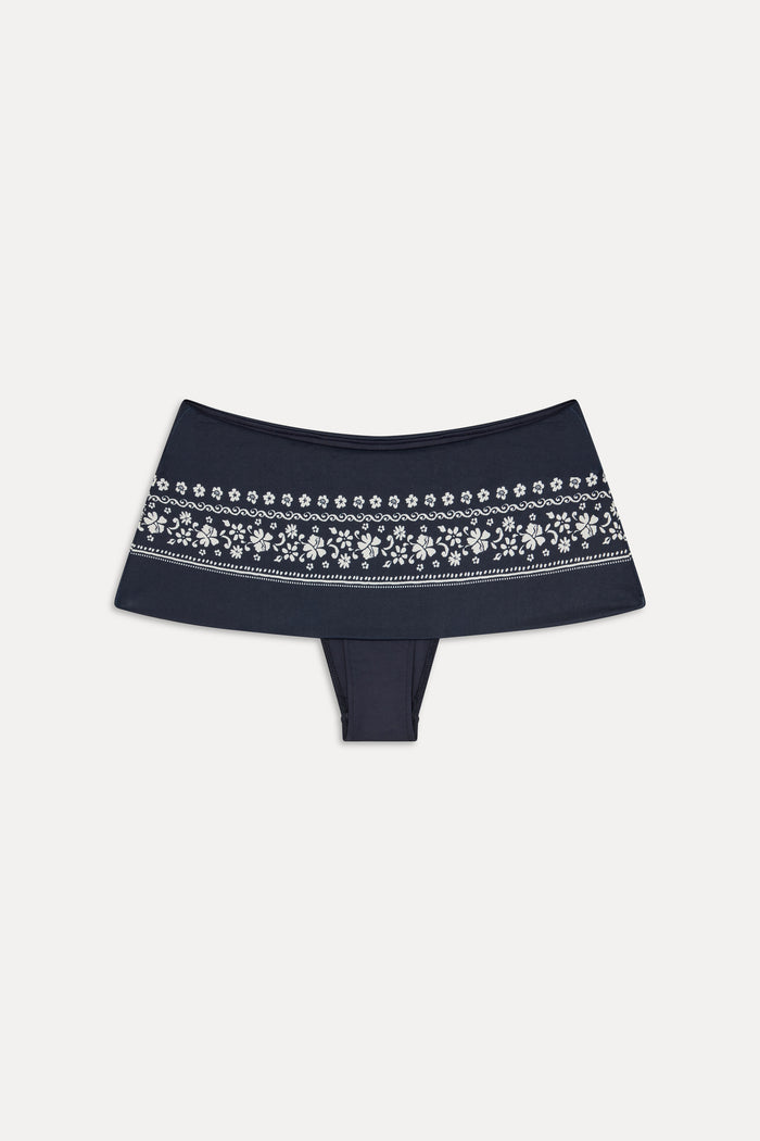 Clover Swim Skirt - Malibu Blue
