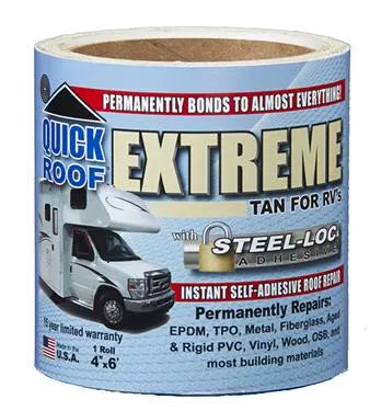 CoFair Quick Roof Extreme Repair Tape 4x25 Roll - Product Package | United RV Parts