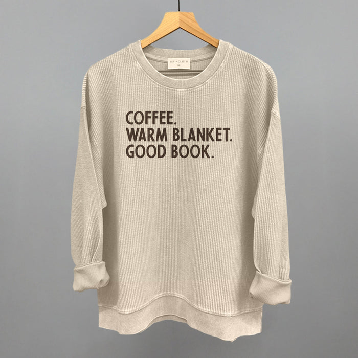Oversized Corded Crew / Moonbeam / S