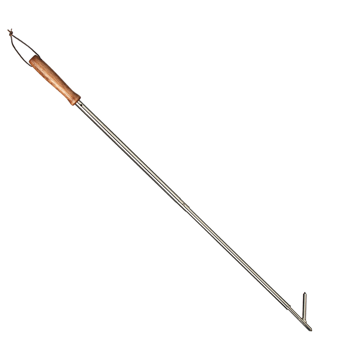 Coghlans Campfire Poker Cool-Touch Wood Handle Close-Up with Leather Hang Loop | United RV Parts