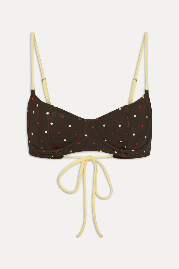 Cola Underwire Shine Bikini Top - Honey Bug