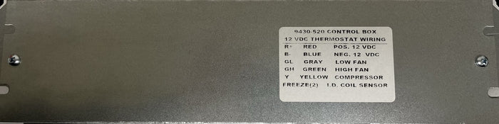 Coleman AC Control Box Wiring Diagram Label - Detail View | United RV Parts