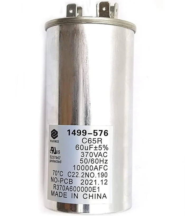 Silver Coleman 1499-5761 AC Run Capacitor - Front View | United RV Parts