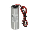 Silver Metal Coleman AC Capacitor with Wires - Side View | United RV Parts