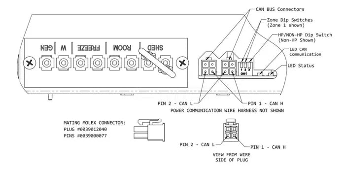 Coleman Mach 9430-754 Control Box Wiring Diagram - Connection Detail | United RV Parts