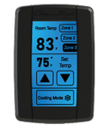 Black Coleman 9420A330 Multizone Touch Screen Thermostat - Front Display | United RV Parts