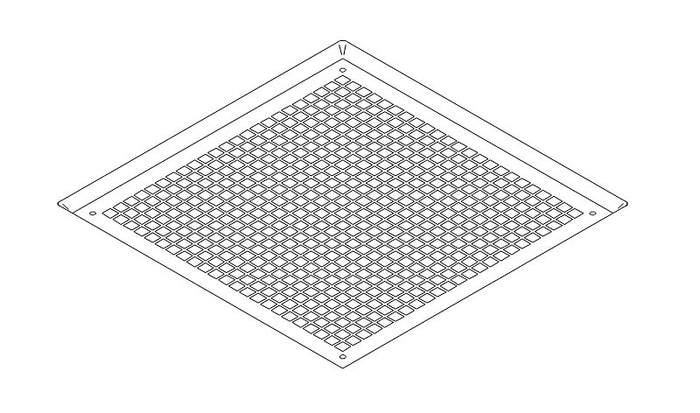 Coleman AC Grille 6798-3041 - Technical Drawing Perspective | United RV Parts
