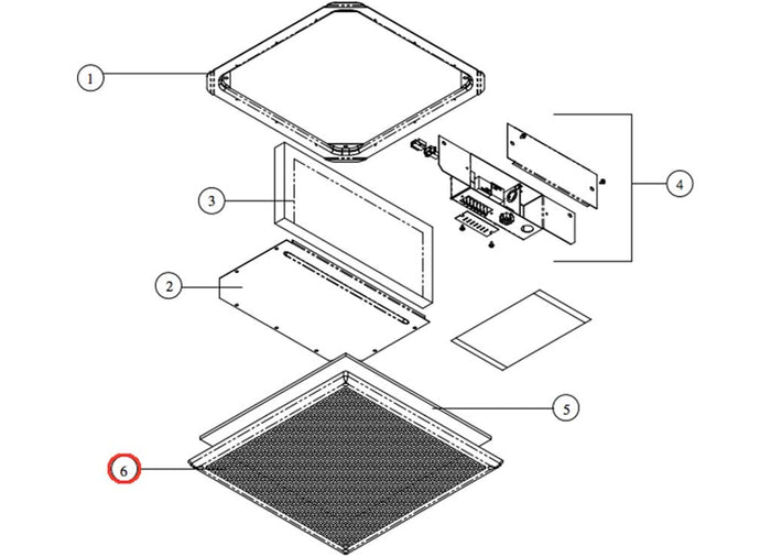 Coleman Mach Ceiling Assembly Grille - Exploded Parts Diagram | United RV Parts