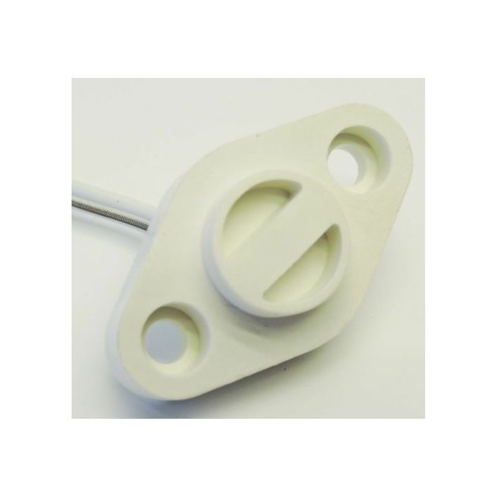 White Plastic RV Temperature Sensor Mount - Close-Up Detail | United RV Parts
