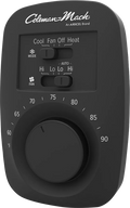 Black Coleman Mach Wall Thermostat 9420-351 Analog Heat Cool Control - Front View | United RV Parts