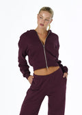 COMFORT ZIP HOODIE - PLUM