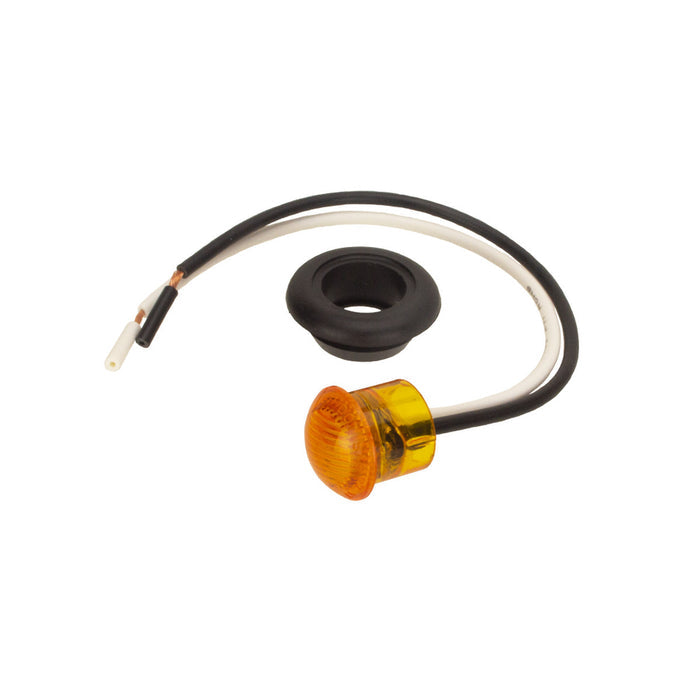 Amber LED Bullet Light CMD-003-183AA with Rubber Grommet and Wiring - Full Kit View | United RV Parts