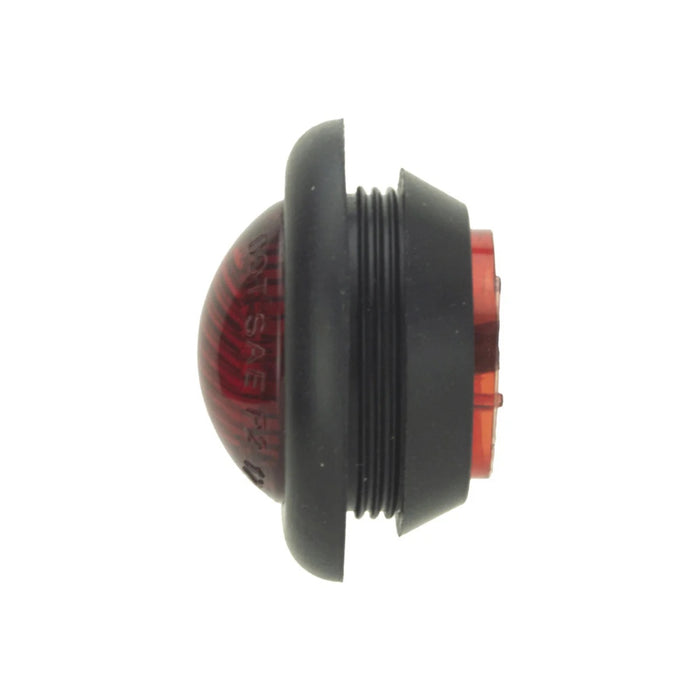 Red 3/4-Inch LED Bullet Marker Light with Threaded Mount and Black Grommet - Side Profile | United RV Parts