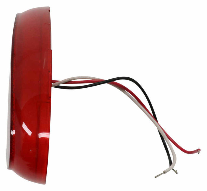 Red Oval LED Stop-Tail-Turn Light CMD-003-85 - Side Profile Showing Wiring Leads | United RV Parts