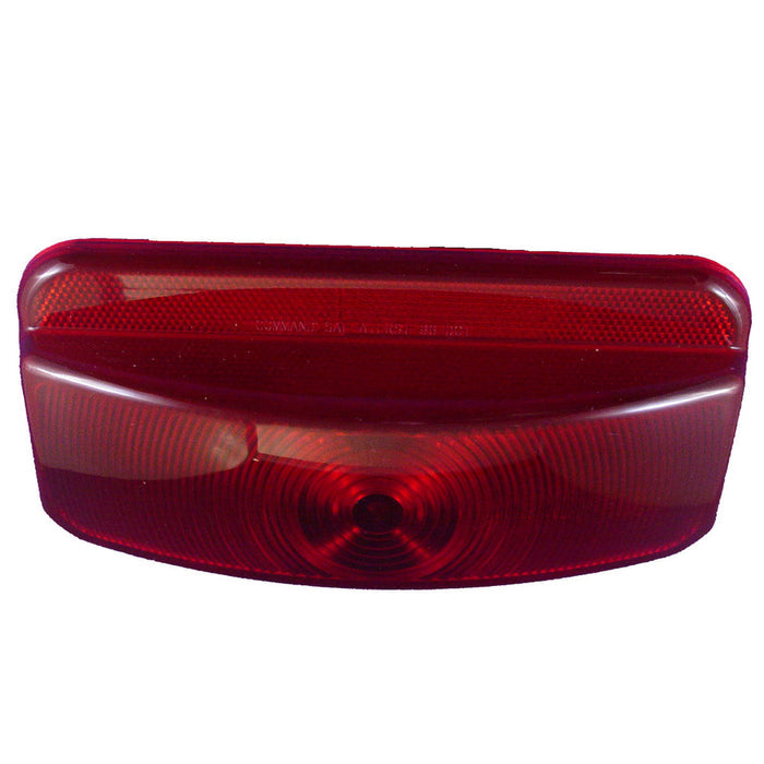 Red Polycarbonate Tail Light Lens CMD-89-187 - Side View | United RV Parts