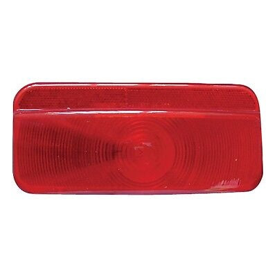 Red Rectangle Incandescent Tail Light Lens - Front View | United RV Parts