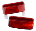 Red Rectangle LED Stop-Tail-Turn Light Replacement Lens CMD-89-187L - Two Units | United RV Parts