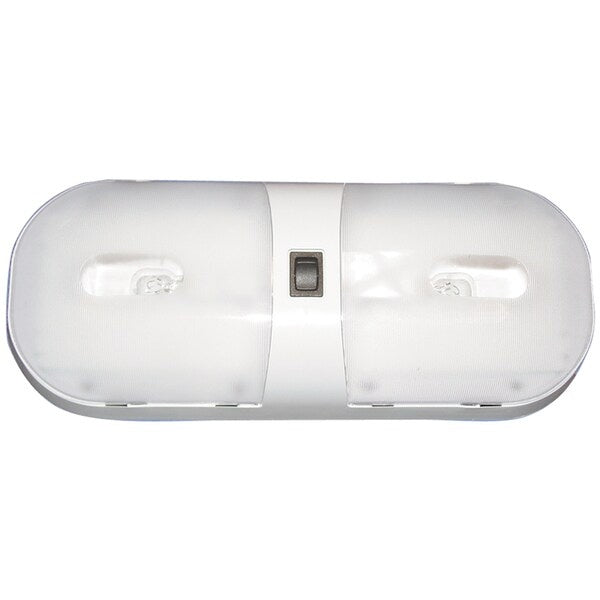 White Command Electronics Omega Double Dome Light - Top View | United RV Parts