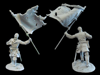 Confederate Flag Bearer One Armed Officer (low inventory)