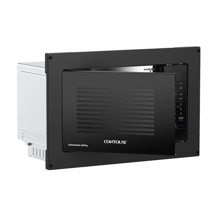 Black Contoure RV-955BK-AF Built-In Microwave - Left Side Angle | United RV Parts