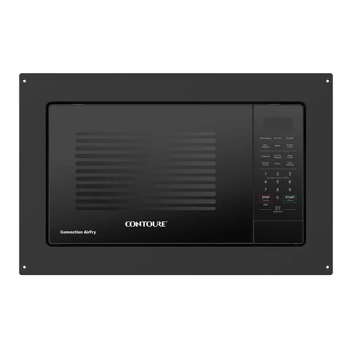 Black Contoure RV-955BK-AF Smart Air-Fry Microwave - Front View | United RV Parts
