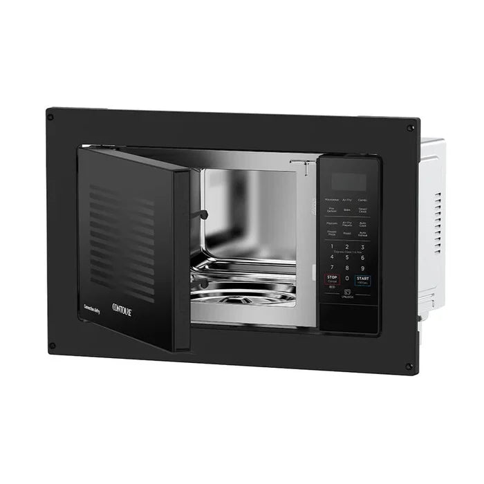 Black Contoure RV-980B Built-In Microwave - Left Side Open View | United RV Parts