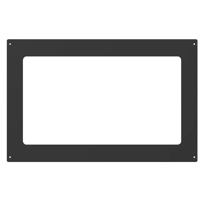 Black Metal RV Microwave Trim Kit - Front View | United RV Parts