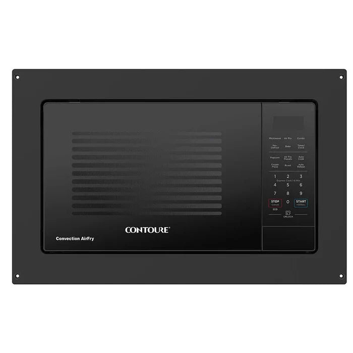 Installed Black Contoure Microwave in Trim Kit - Complete Setup | United RV Parts